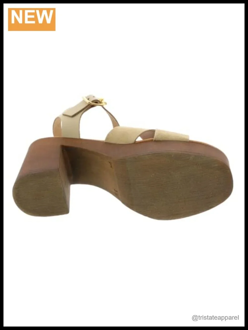 Seychelles Paloma Cross-Band Stacked Heel Sandals Square Toe Buckle Ankle Strap